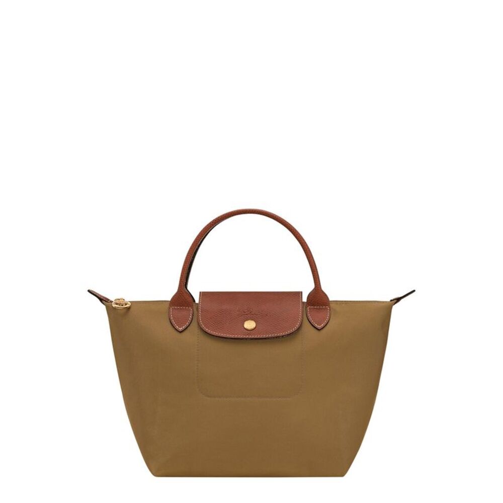 Longchamp Women Handbag Green With Leather Flap Closure
